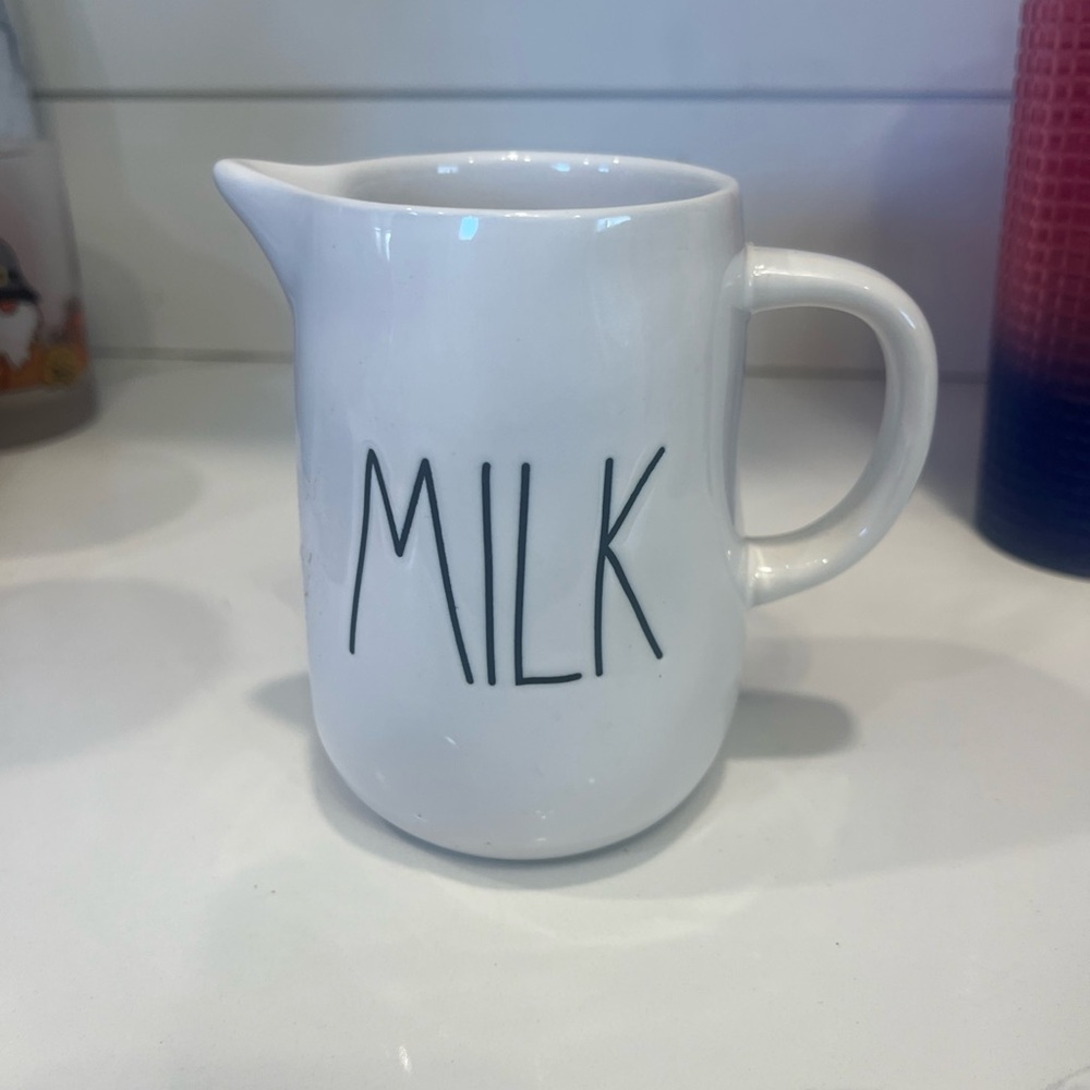 White Milk Jug Rae Dunn
